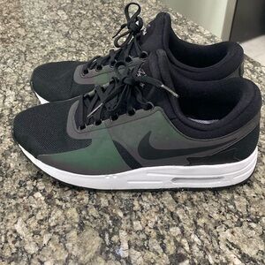 Nike Black and Green Athletic Shoes